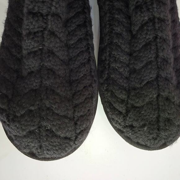 UGG Tularosa Route Black Cable Knit Mid Calf Boots, Buckle Detail, US 8 - EU 39 - Picture 4 of 7